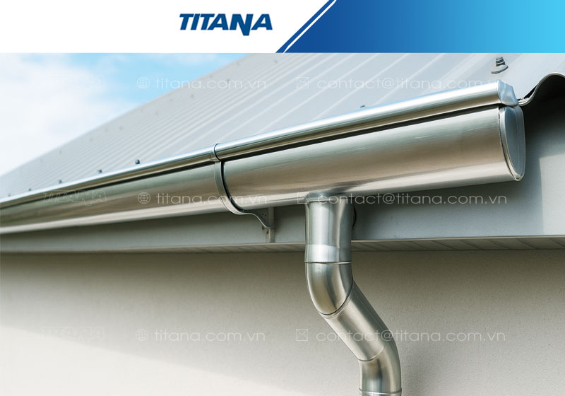 Ứng dụng máng xối inox 304